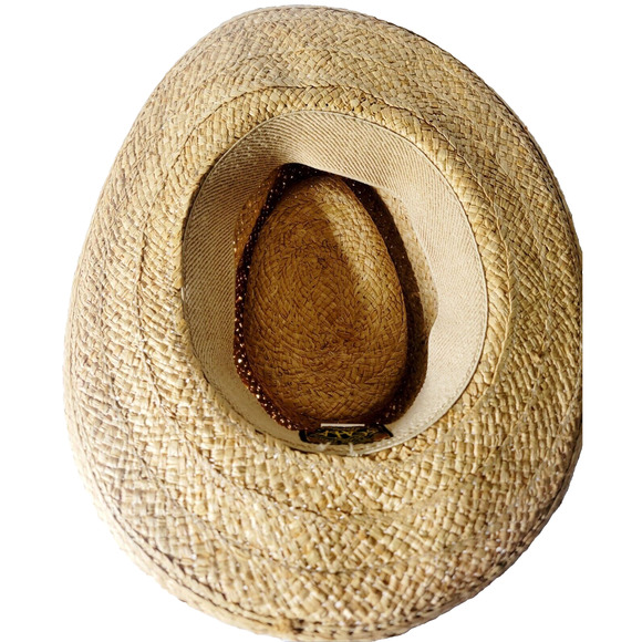 Scala Raffia Straw Hat Palm Tree Pineapple Band S/M 21.5” Summer Boho Coastal - Picture 7 of 10